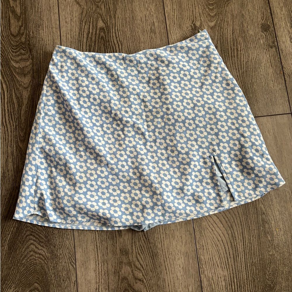Cotton candy LA Floral Blue and White Women's Skort